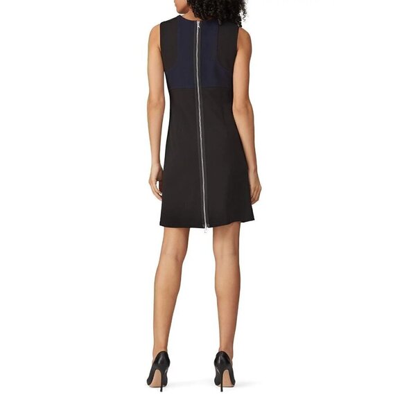 KF/KaufmanFranco Collective Colorblock Sleeveless Dress in Navy & Black 8 Womens - Picture 2 of 11